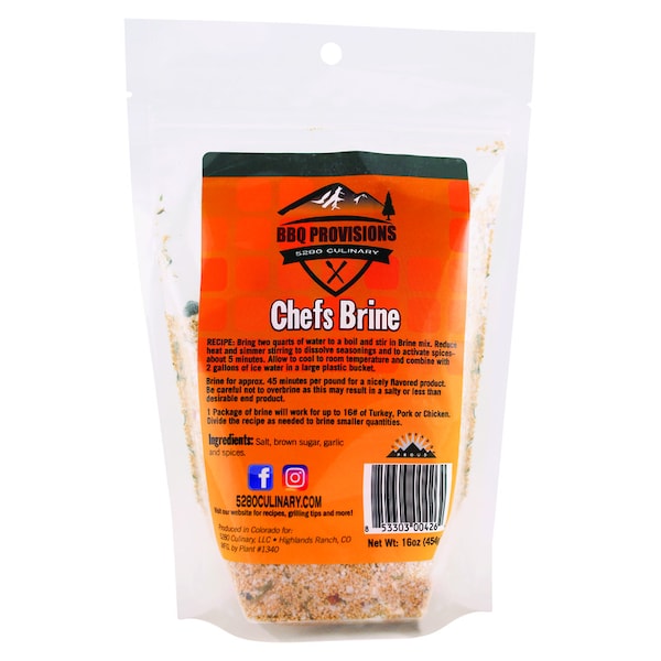5280 Culinary Chef J's BBQ Provisions Chefs Brine Brine Mix 16 oz CHEFBRINE-CS - main